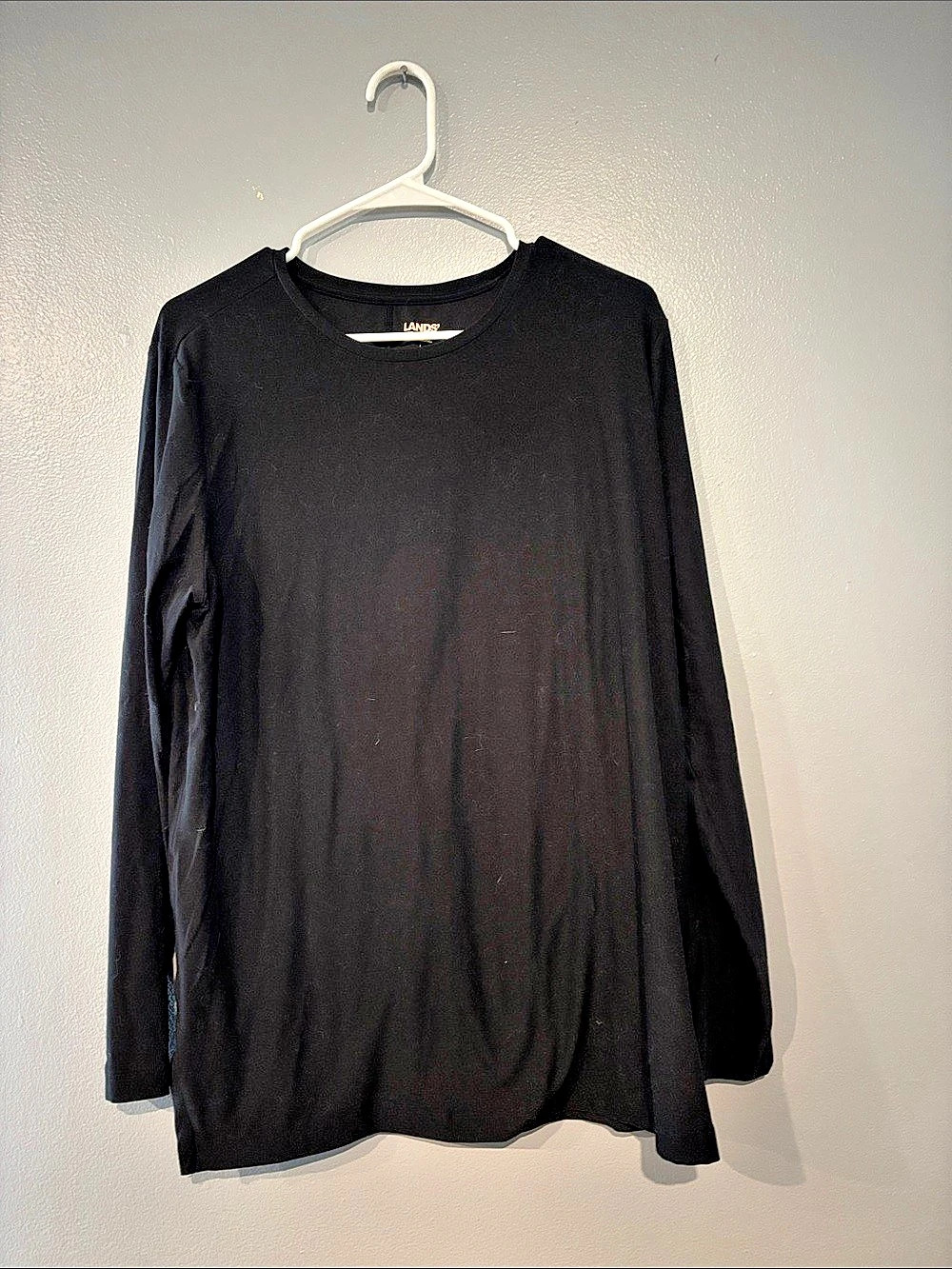 Lands' End Black Long Sleeve Top Like New